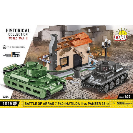 Cobi® Diorama bataille d'Arras (1940) Matilda II vs Panzer 38(t) 1:35 référence 2284