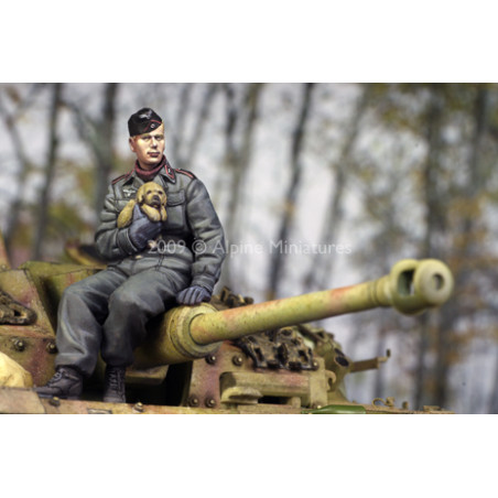 Alpine Miniatures® 35088 figurine équipier de Panzer allemand avec chiot 1:35