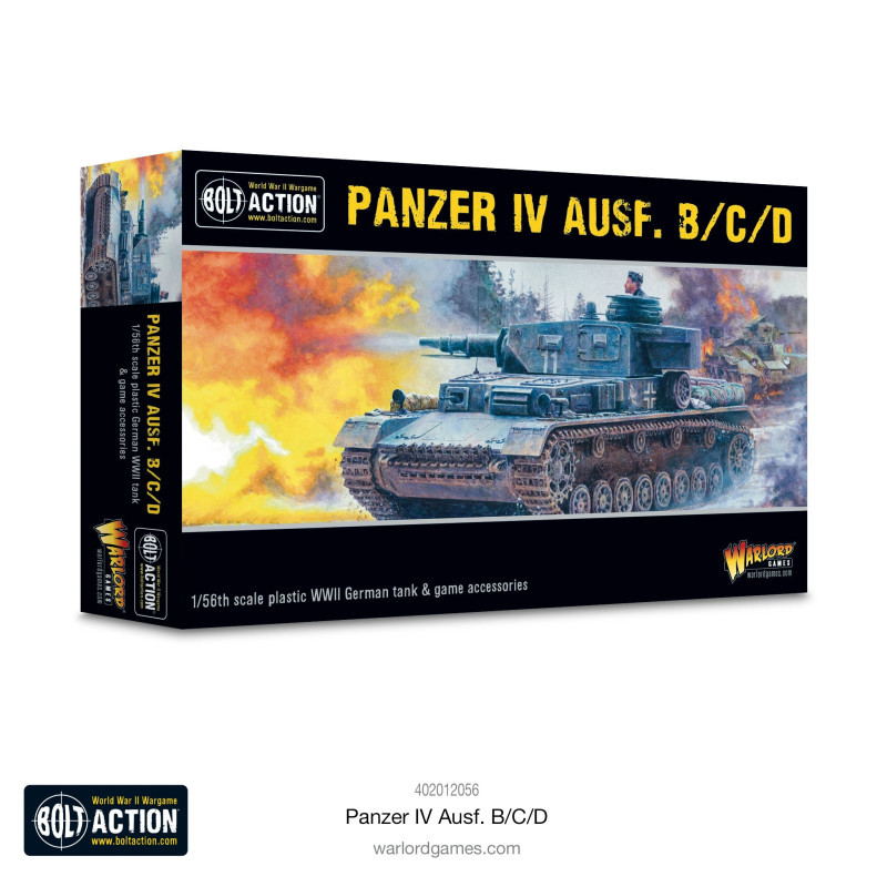 Warlord Games® Bolt Action Char allemand Panzer IV Ausf. B / C / D 1:56 référence 402012056