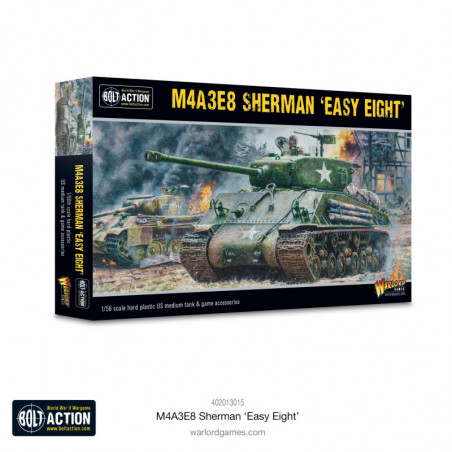 Warlord Games® Bolt Action Char américain Sherman M4A3E8 "Easy Eight" 1:56 référence 402013015