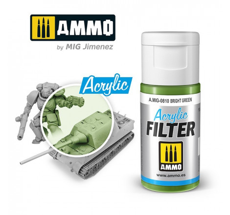 Ammo® Filtre acrylique Bright Green référence A.MIG-0810