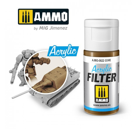 Ammo® Filtre acrylique Ocre référence A.MIG-0822