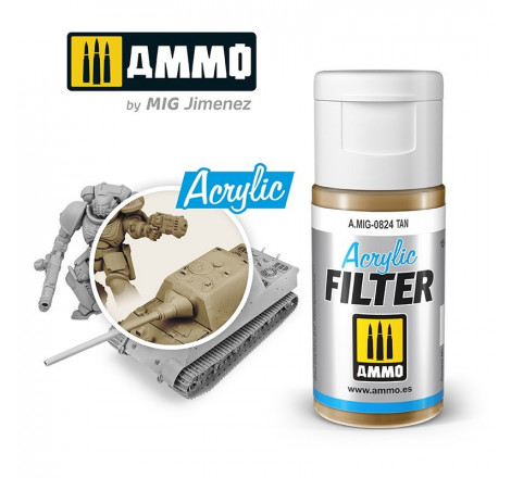 Ammo® Filtre acrylique TAN référence A.MIG-0824