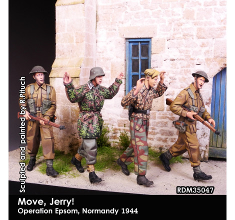 Rado Miniatures® Set de figurines Move Jerry ! Opération Epsom Normandie 1944 1:35 RDM35047