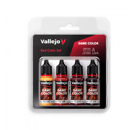 Vallejo® Set de couleurs Game Color rouge (x4) référence 72377
