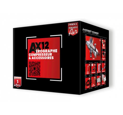 Prince August® Kit aérographe expert AX12