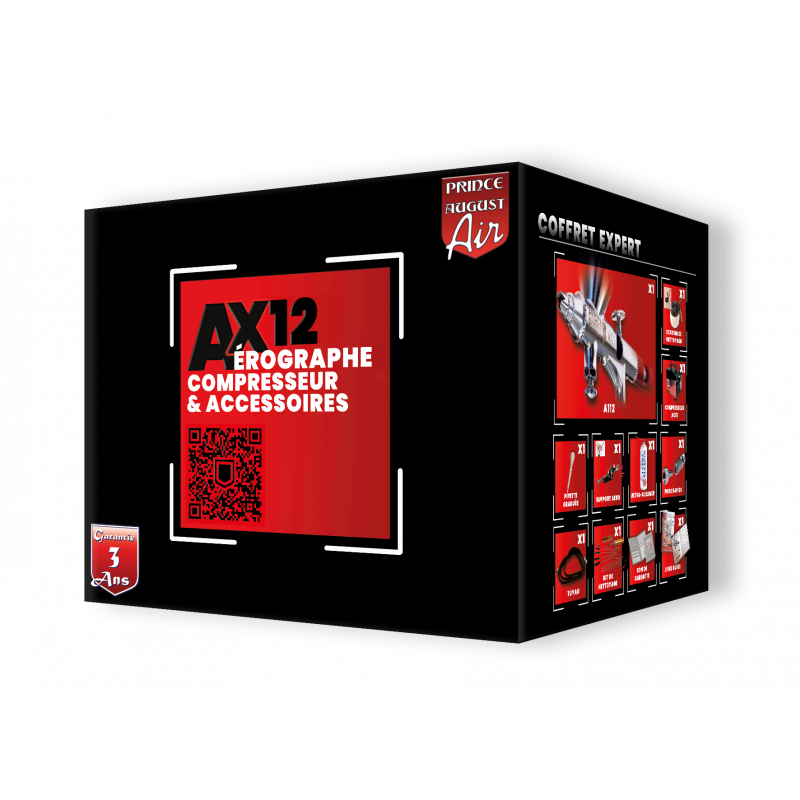 Prince August® Kit aérographe expert AX12