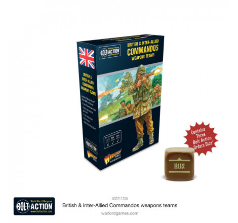 Warlord Games® Resin Plus™ Bolt Action British & Inter-allied Commandos weapons teams 1:56