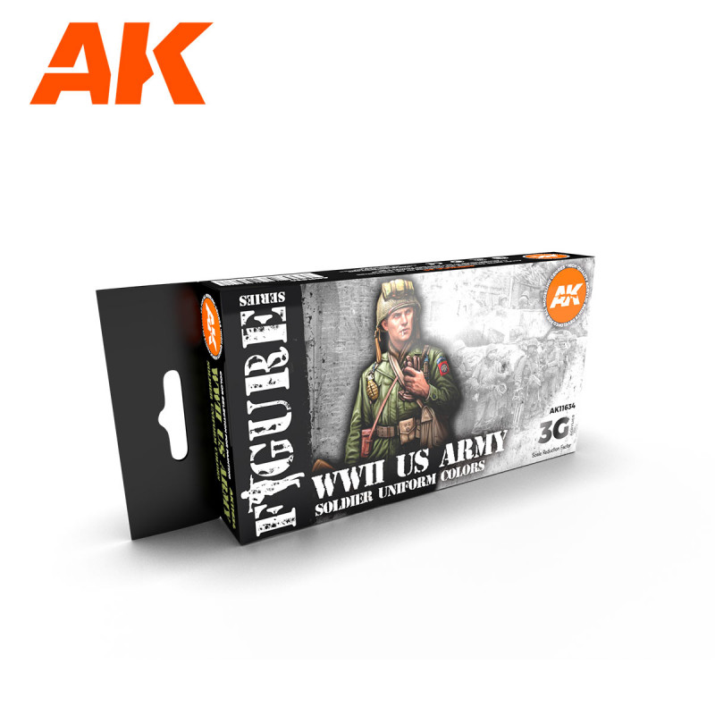 AK® Set de peinture WWII US Army acrylique 3G AK11634
