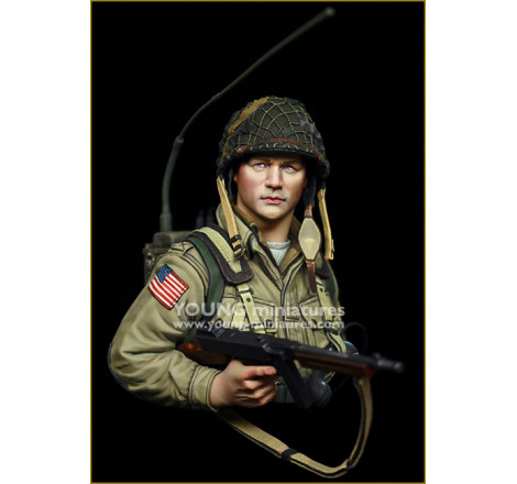 Young Miniatures® Buste US Airborne Radio Operator Carentan 1944 1:10 YM1885