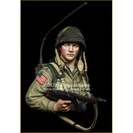 Young Miniatures® Buste US Airborne Radio Operator Carentan 1944 1:10 YM1885