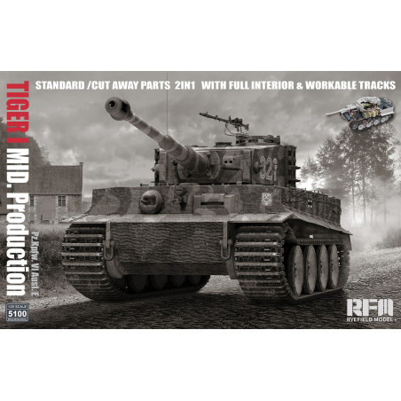 RFM® Maquette militaire char Tiger I (milieu de production) + intérieur 1:35 référence 5100
