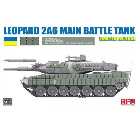 RFM® Maquette militaire char Leopard 2A6 Ukraine (édition limité) 1:35 5103