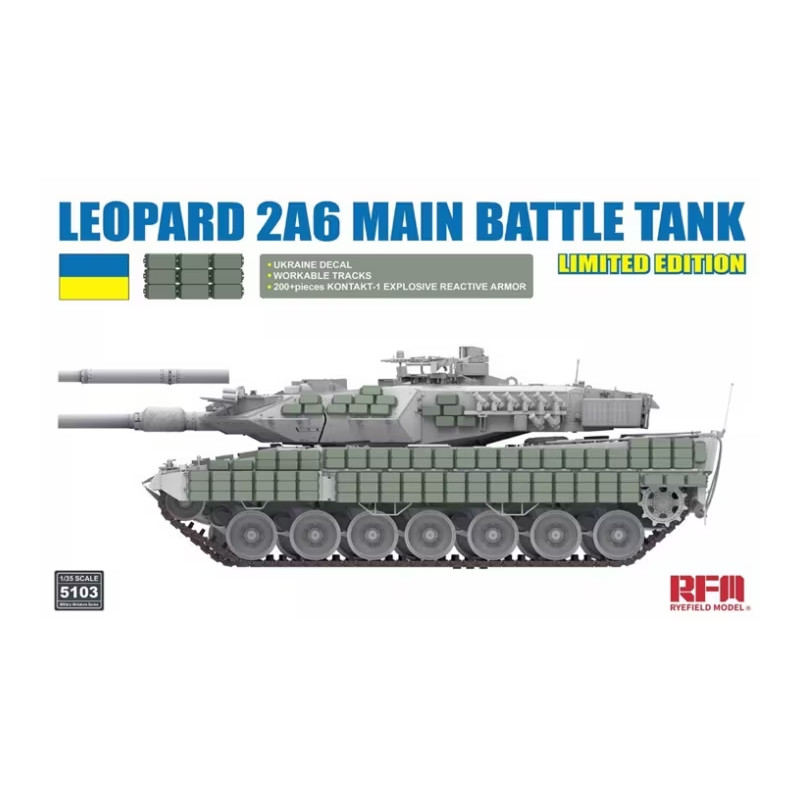 RFM® Maquette militaire char Leopard 2A6 Ukraine (édition limité) 1:35 5103