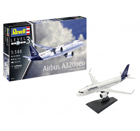 Revell® Maquette avion de ligne Airbus A320neo (lufthansa new livery) 1:144 référence 03942