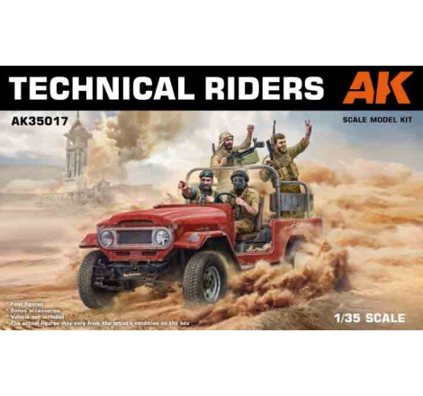 AK® Set de 4 figurines membres d'équipage typiques de véhicules de combat légers 1:35