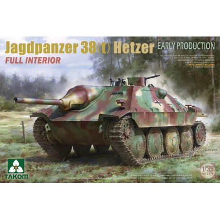 Takom® Maquette militaire Jagdpanzer 38(t) Hetzer (début de production) + intérieur 1:35 référence 2170