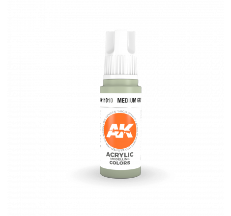 AK® Peinture acrylique (3G) gris moyen (medium grey)17 ml AK11010