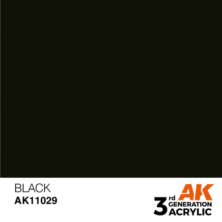 Peinture noir acrylique AK® black AK11029