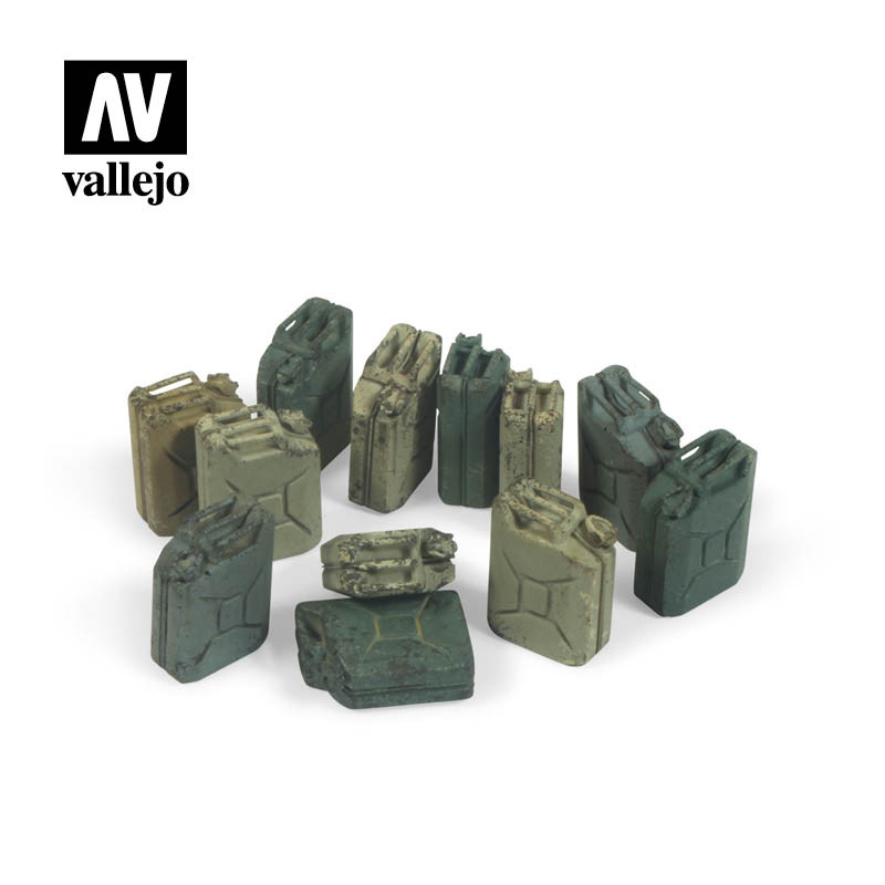 Jerrycans d'essence de la Wehrmacht (x12) 1/35 Vallejo