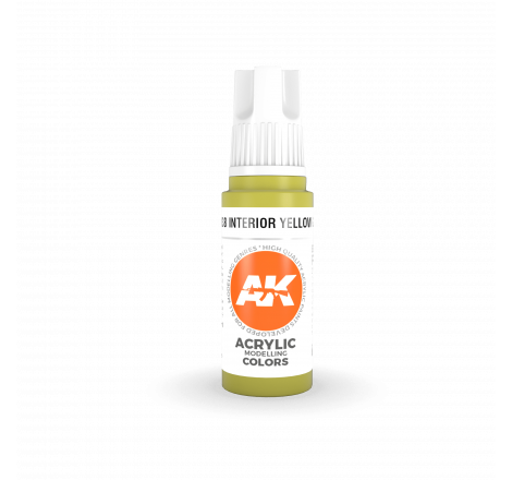 AK® Peinture acrylique (3G) vert jaune intérieur (interior yellow green) 17 ml AK11138