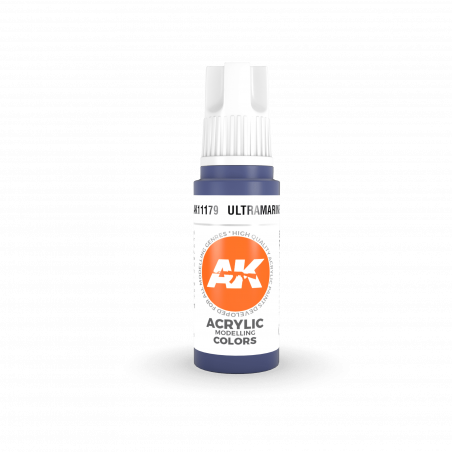 AK® Peinture acrylique (3G) bleu outremer (ultramarine)17 ml AK11179