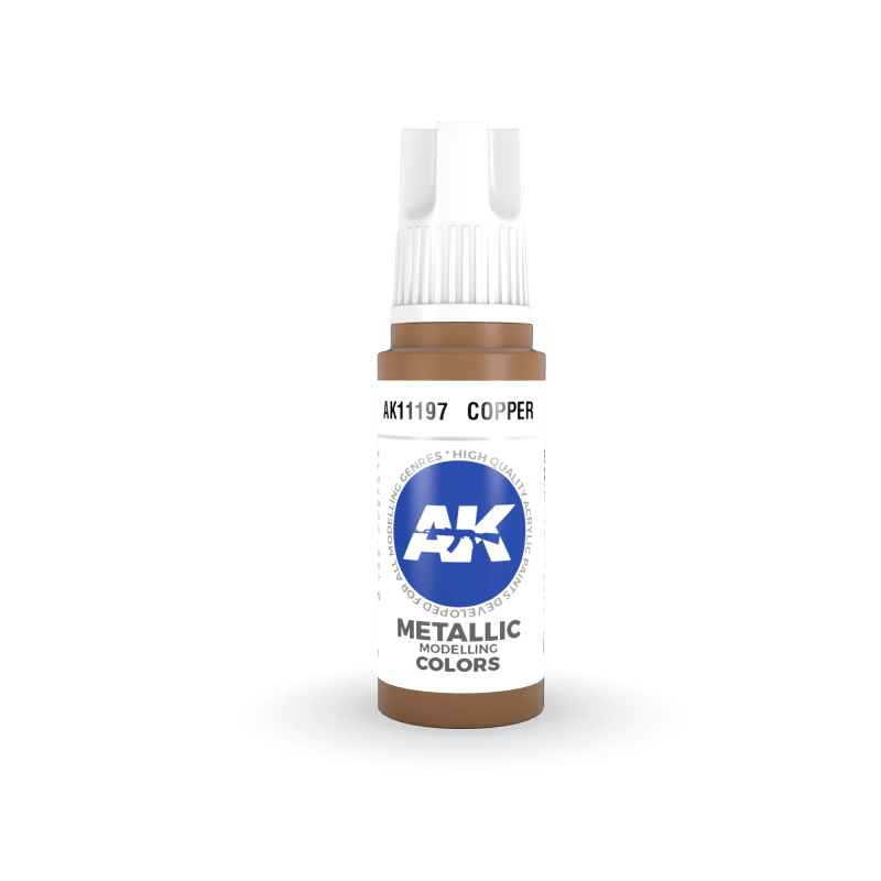 AK® Peinture acrylique (3G) cuivre (copper) 17 ml AK11197
