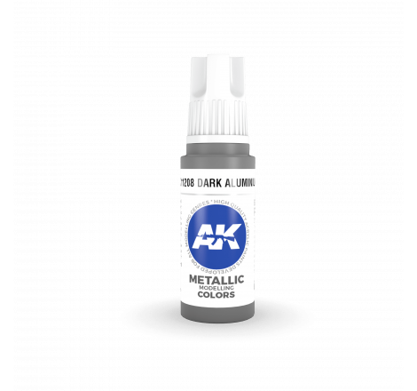 AK® Peinture acrylique (3G) aluminium foncé (dark aluminium) 17 ml AK11208