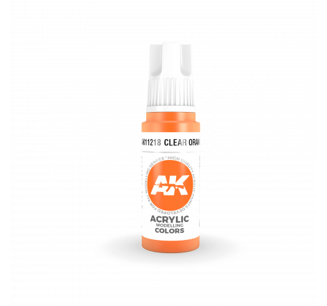 AK® Peinture acrylique (3G) orange transparent (clear orange) 17 ml AK11218