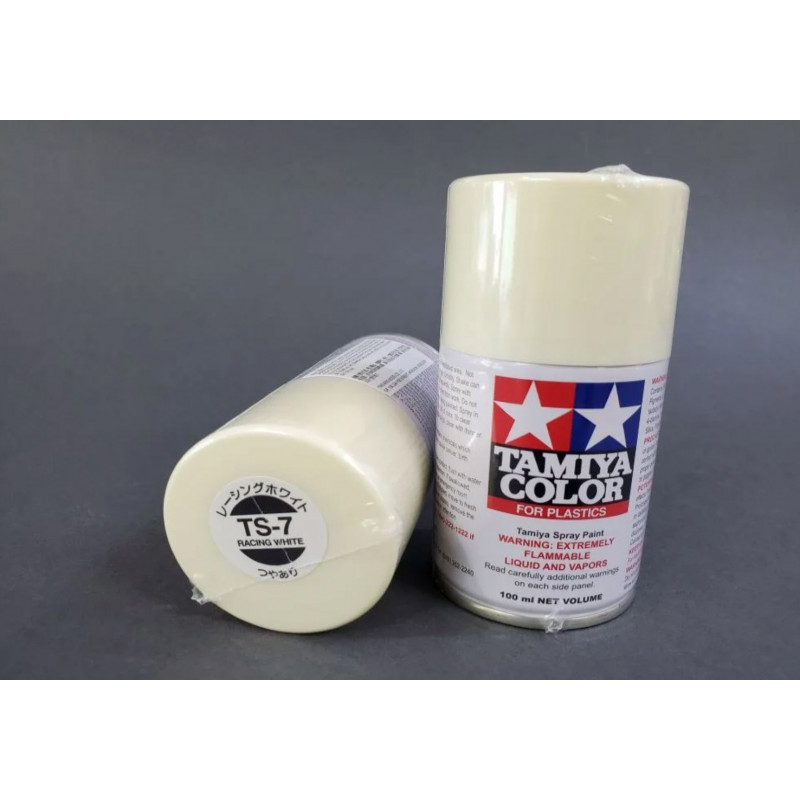 Tamiya® Bombe de peinture blanc racing (racing white) mat TS-7 85007