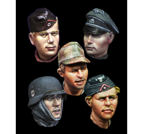 Alpine Miniatures® H017 set de 5 têtes soldats allemands WW2 (n°1) 1:35