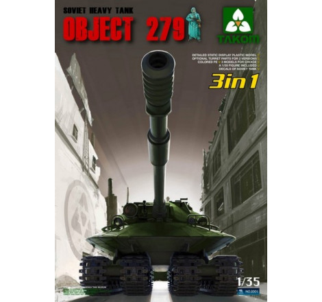 Takom® Maquette militaire char Soviétique super lourd Object 279 (3en1) 1:35 référence 2001