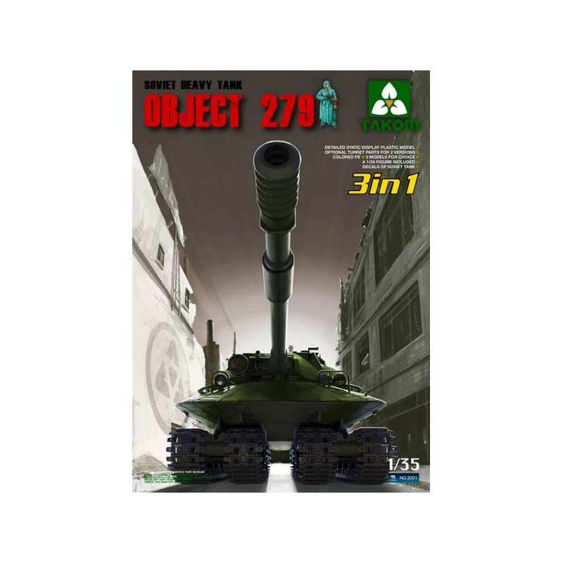 Takom® Maquette militaire char Soviétique super lourd Object 279 (3en1) 1:35 référence 2001