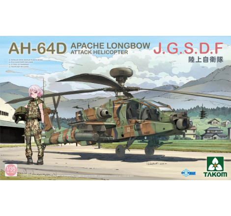 Takom® Maquette hélicoptère Apache AH-64D (Apache Longbow) J.G.S.D.F 1:35 référence 2607