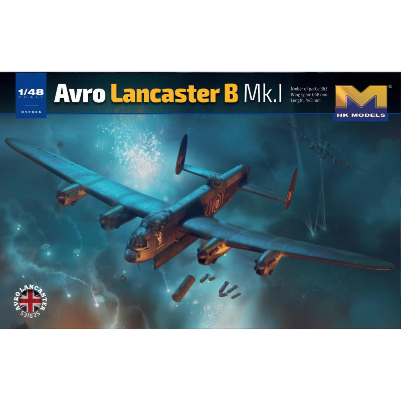 HK Models® Maquette avion Avro Lancaster B Mk.1 + intérieur 1:48 référence 01F005