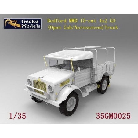 Gecko Models® Maquette militaire véhicule Bedford MWD 15-cwt 4x2 General Service (cabine ouverte) 1:35