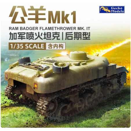 Gecko Models® Maquette militaire char RAM Badger Flamethrower Mk. II (production tardive) 1:35 référence 35GM0086
