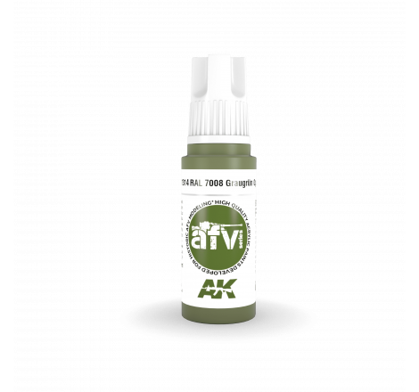 AK® Peinture acrylique (3G) Graugrün RAL7008 opt.2 AFV Series 17 ml AK11314