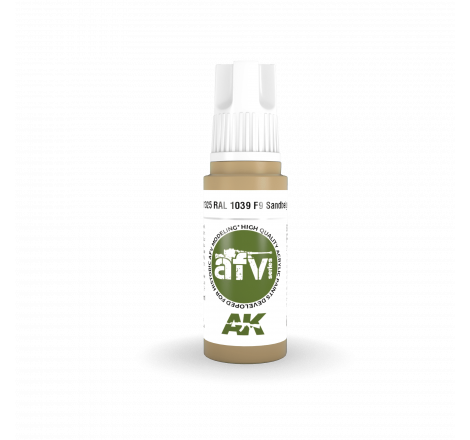 AK® Peinture acrylique (3G) Beige sable RAL 1039 F9 AFV Series 17 ml AK11325