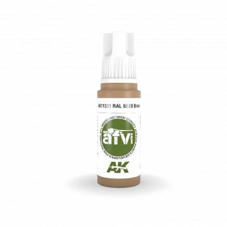 AK® Peinture acrylique (3G) Braun RAL 8020 AFV Series 17 ml AK11331