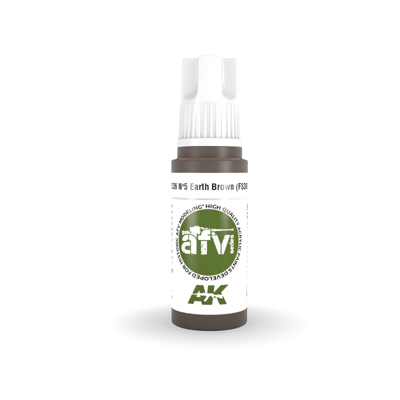 AK® Peinture acrylique (3G) n°5 marron terre (FS30099) AFV Series 17 ml AK11336