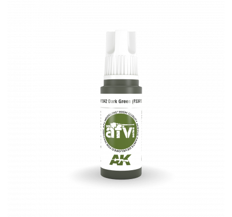 AK® Peinture acrylique (3G) vert foncé (FS34102) AFV Series 17 ml AK11342
