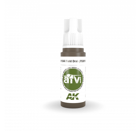 AK® Peinture acrylique (3G) Field Drab (FS30118) AFV Series 17 ml AK11344