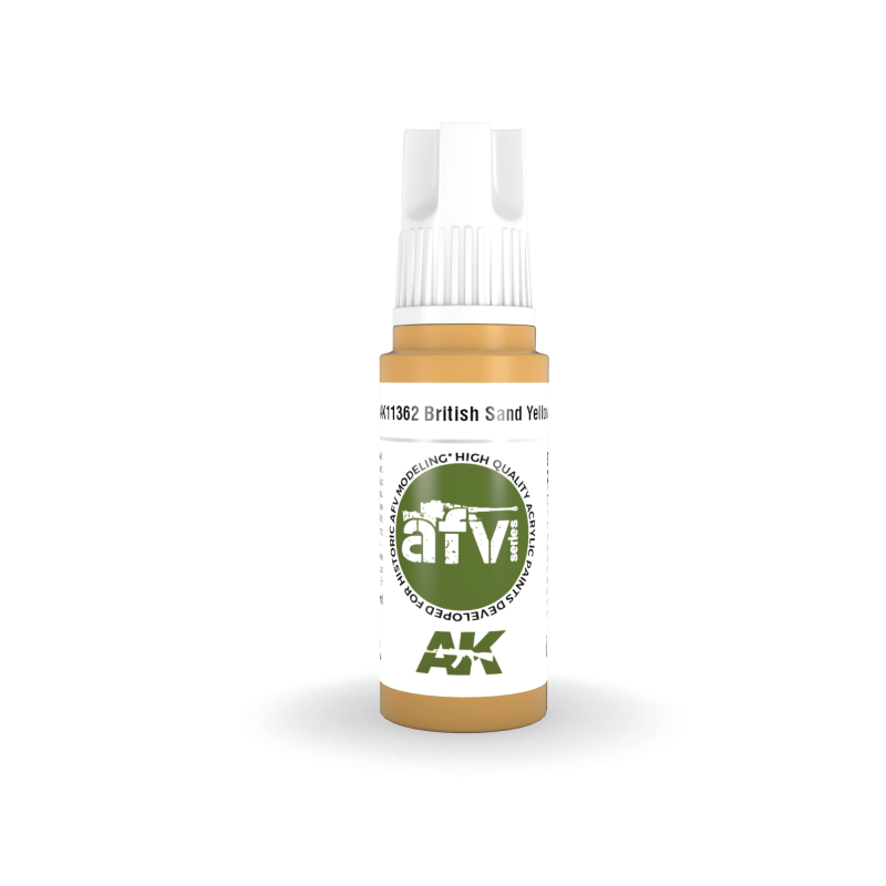 AK® Peinture acrylique (3G) Jaune sable Britannique AFV Series 17 ml AK11362