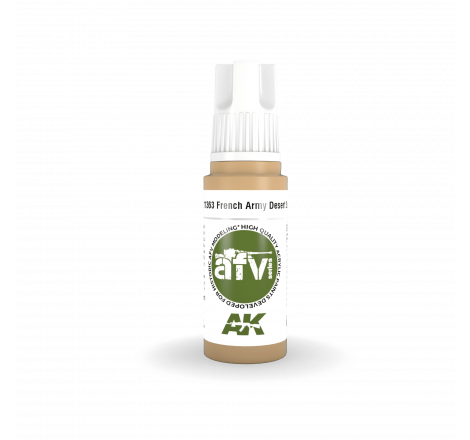 AK® Peinture acrylique (3G) sable désert armée Française AFV Series 17 ml AK11363