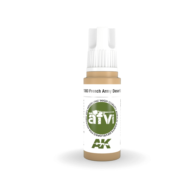 AK® Peinture acrylique (3G) sable désert armée Française AFV Series 17 ml AK11363