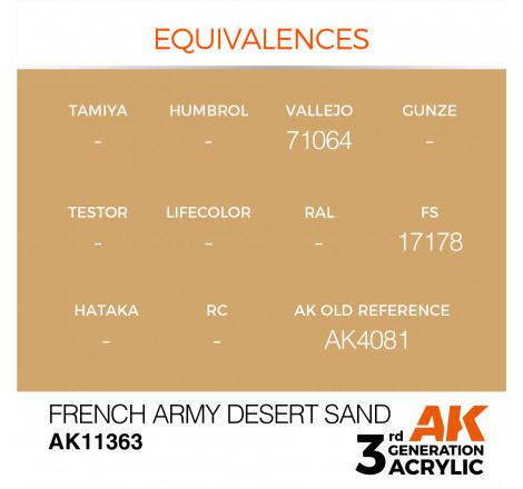 peinture sable armée française AK11363