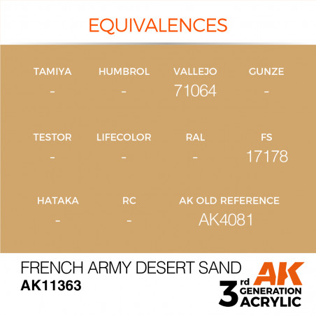 peinture sable armée française AK11363
