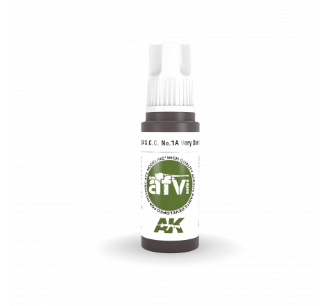 AK® Peinture acrylique (3G) peinture Marron foncé SCC n°1A AFV Series 17 ml AK11384