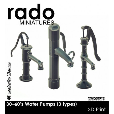 Rado Miniatures® Pompe à eau 1930-1940 (3 types) 1:35 référence RDM35S09